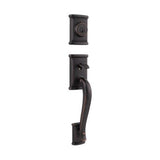 Kwikset Ashfield Handleset with Ashfield Lever and Single-Cylinder Deadbolt, SmartKey Security, Venetian Bronze