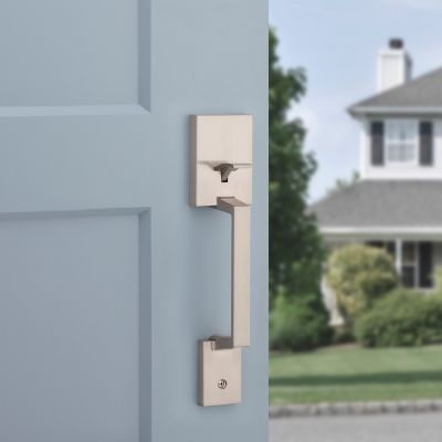 Kwikset Amador Satin Nickel Single Cylinder Door Handleset Less Interior Pack with Microban Antimicrobial Technology