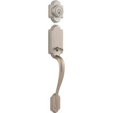 Kwikset Arlington Venetian Bronze SmartKey Single-Cylinder Deadbolt Keyed Entry Door Handleset with Tustin Lever