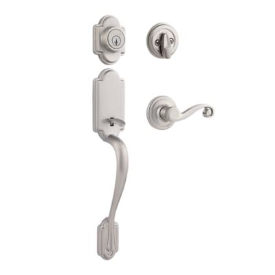 Kwikset Arlington Venetian Bronze SmartKey Single-Cylinder Deadbolt Keyed Entry Door Handleset with Lido Lever