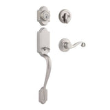 Kwikset Arlington Venetian Bronze SmartKey Single-Cylinder Deadbolt Keyed Entry Door Handleset with Lido Lever