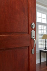 Kwikset Arlington Venetian Bronze SmartKey Single-Cylinder Deadbolt Keyed Entry Door Handleset with Lido Lever
