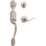 Kwikset Arlington Venetian Bronze SmartKey Single-Cylinder Deadbolt Keyed Entry Door Handleset with Tustin Lever