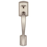 Kwikset Avalon Satin Nickel Handle Only without Deadbolt with Tustin Door Lever, Microban Antimicrobial Technology