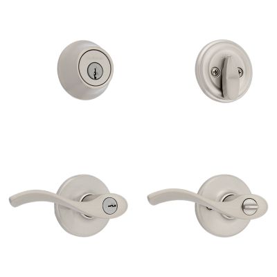 Kwikset Balboa Venetian Bronze Entry Lock and Single Cylinder Deadbolt, ANSI/BHMA Grade 3, 1-3/4 in