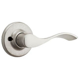 Kwikset Balboa Satin Nickel Right-Handed Dummy Door Lever with Microban Antimicrobial Technology