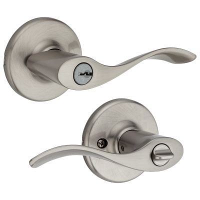 Kwikset Balboa Satin Nickel Entry Lockset, ANSI/BHMA Grade 3, KW1, 1-3/4 in