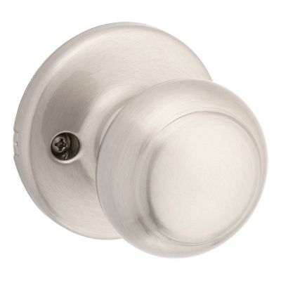 Kwikset Cove Satin Nickel Dummy Door Knob with Microban Antimicrobial Technology