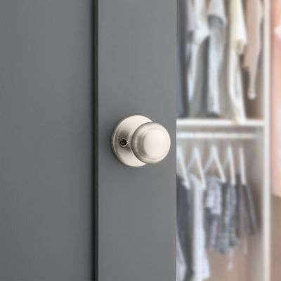 Kwikset Cove Satin Nickel Dummy Knob – Universal Handing (Right or Left)