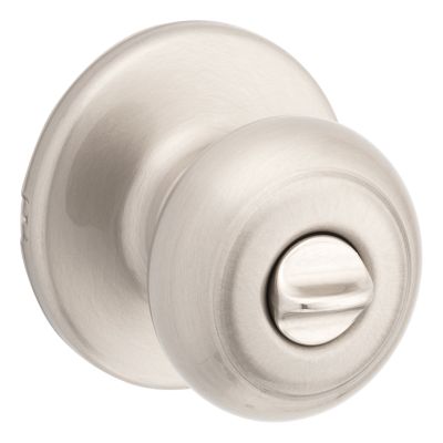 Kwikset Cove Satin Nickel Privacy Knob, Universal Handing (Bed/Bath)