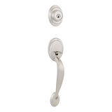Kwikset Dakota Satin Nickel Single Cylinder Door Handleset with Polo Door Knob, SmartKey Security