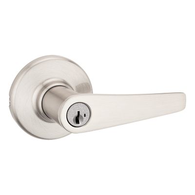 Kwikset Delta Satin Chrome Entry Door Lever with SmartKey Security