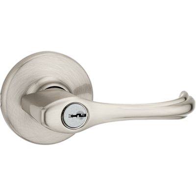 Kwikset Dorian Satin Nickel Entry Lockset, ANSI/BHMA Grade 3, fits up to 1-3/4 in doors