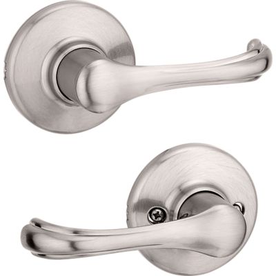 Kwikset Dorian Satin Nickel Passage Hall/Closet Door Lever with Microban Antimicrobial Technology