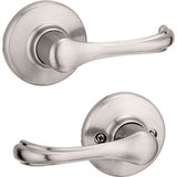 Kwikset Dorian Satin Nickel Passage Hall/Closet Door Lever with Microban Antimicrobial Technology