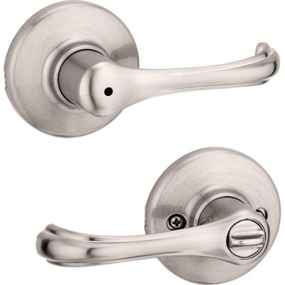 Kwikset Dorian Satin Nickel Privacy Lever, Reversible (Bed/Bath)
