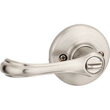 Kwikset Dorian Satin Nickel Privacy Bed/Bath Door Lever with Microban Antimicrobial Technology