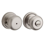 Kwikset Hancock Polished Chrome Privacy Bed/Bath Door Knob