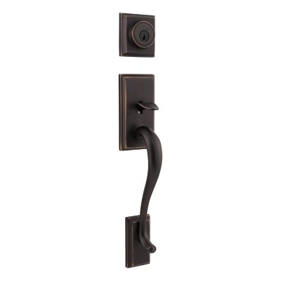 Kwikset Hawthorne Venetian Bronze Single Cylinder Handleset with Juno Knob, SmartKey Security