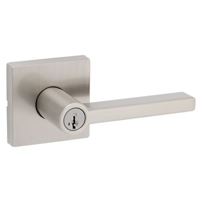 Kwikset Halifax Square Polished Chrome Entry Door Lever with SmartKey Security