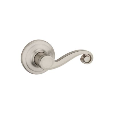 Lido Satin Nickel Left-Handed Dummy Door Lever with Microban Antimicrobial Technology