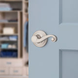 Lido Satin Nickel Left-Handed Dummy Door Lever with Microban Antimicrobial Technology