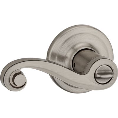 Kwikset Lido Satin Nickel Keyed Entry Door Lever with SmartKey Security