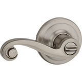 Kwikset Lido Satin Nickel Privacy Bed/Bath Door Lever with Microban Antimicrobial Technology