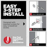 Kwikset Delta Satin Chrome Single-Cylinder Deadbolt & Lever Combo Pack with SmartKey Security (Universal Keyed Entry)