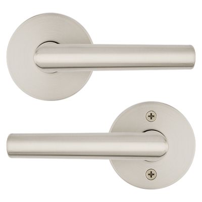 Kwikset Milan Satin Nickel Passage Hall/Closet Door Lever, Round Rose