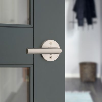 Kwikset Milan Satin Nickel Passage Hall/Closet Door Lever, Round Rose
