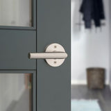 Kwikset Milan Satin Nickel Passage Hall/Closet Door Lever, Round Rose