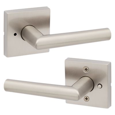 Kwikset Milan Matte Black Privacy Bed/Bath Door Lever