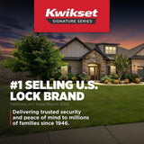 Kwikset Pismo Square Matte Black Bed/Bath Door Knob