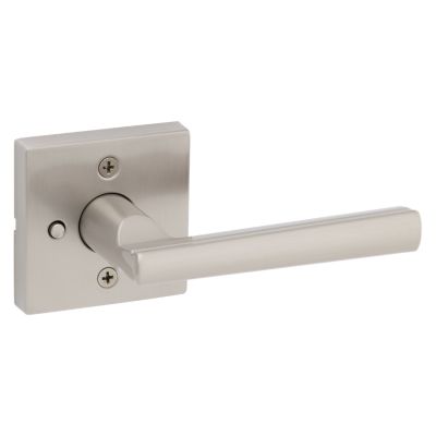 Montreal Square Satin Nickel Privacy Bed/Bath Door Lever