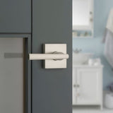 Montreal Square Satin Nickel Privacy Bed/Bath Door Lever