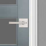 Montreal Square Satin Nickel Privacy Bed/Bath Door Lever