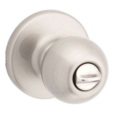 Kwikset Polo Satin Nickel Privacy Lockset, ANSI/BHMA Grade 3, 1-3/4 in Door