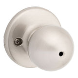 Kwikset Polo Bed/Bath Door Knob with Microban Antimicrobial Technology, Polished Brass