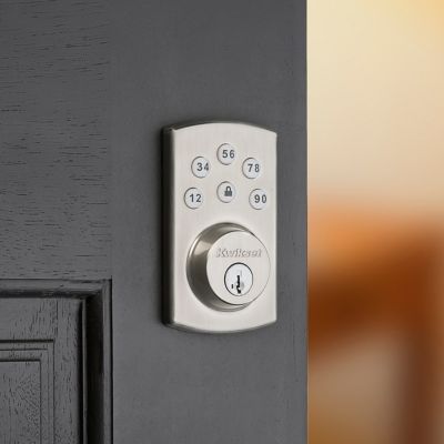 Kwikset Powerbolt2 Satin Nickel Single Cylinder Electronic Deadbolt Featuring SmartKey Security