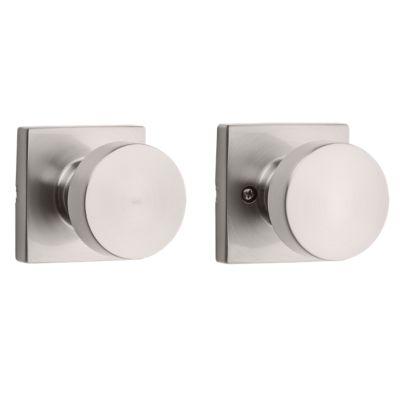 Kwikset Pismo Square Satin Nickel Hall/Closet Door Knob