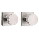 Kwikset Pismo Square Matte Black Hall/Closet Door Knob