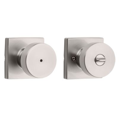 Kwikset Pismo Square Matte Black Bed/Bath Door Knob