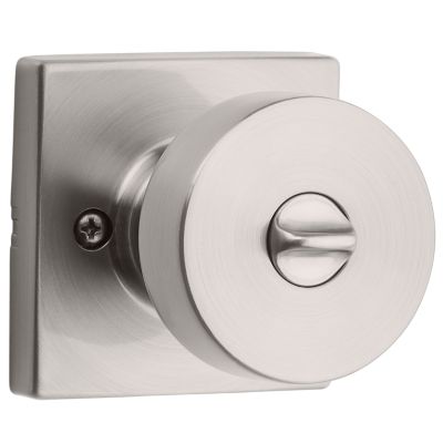 Kwikset Pismo Square Matte Black Bed/Bath Door Knob