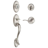 Kwikset Shelburne Satin Nickel Single Cylinder Handleset with Tustin Lever, SmartKey Security