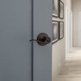 Tustin Venetian Bronze Exterior Entry Door Lever featuring SmartKey Security