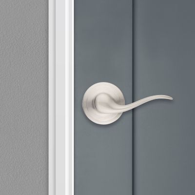 Kwikset Tustin Satin Nickel Passage Hall/Closet Door Lever with Microban Antimicrobial Technology