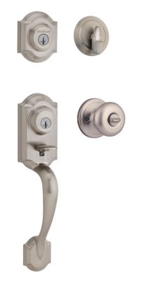 Montara Venetian Bronze Single Cylinder Door Handleset with Juno Entry Door Knob Featuring SmartKey Security