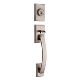 Tavaris Satin Nickel Single Cylinder Door Handleset with Vedani Lever, SmartKey Security – Kwikset