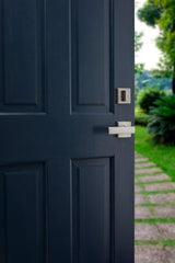 Tavaris Satin Nickel Single Cylinder Door Handleset with Vedani Lever, SmartKey Security – Kwikset